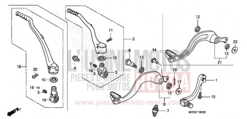 PEDALE/BIE. DE DEMARREUR DE KICK CRF450R7 de 2007